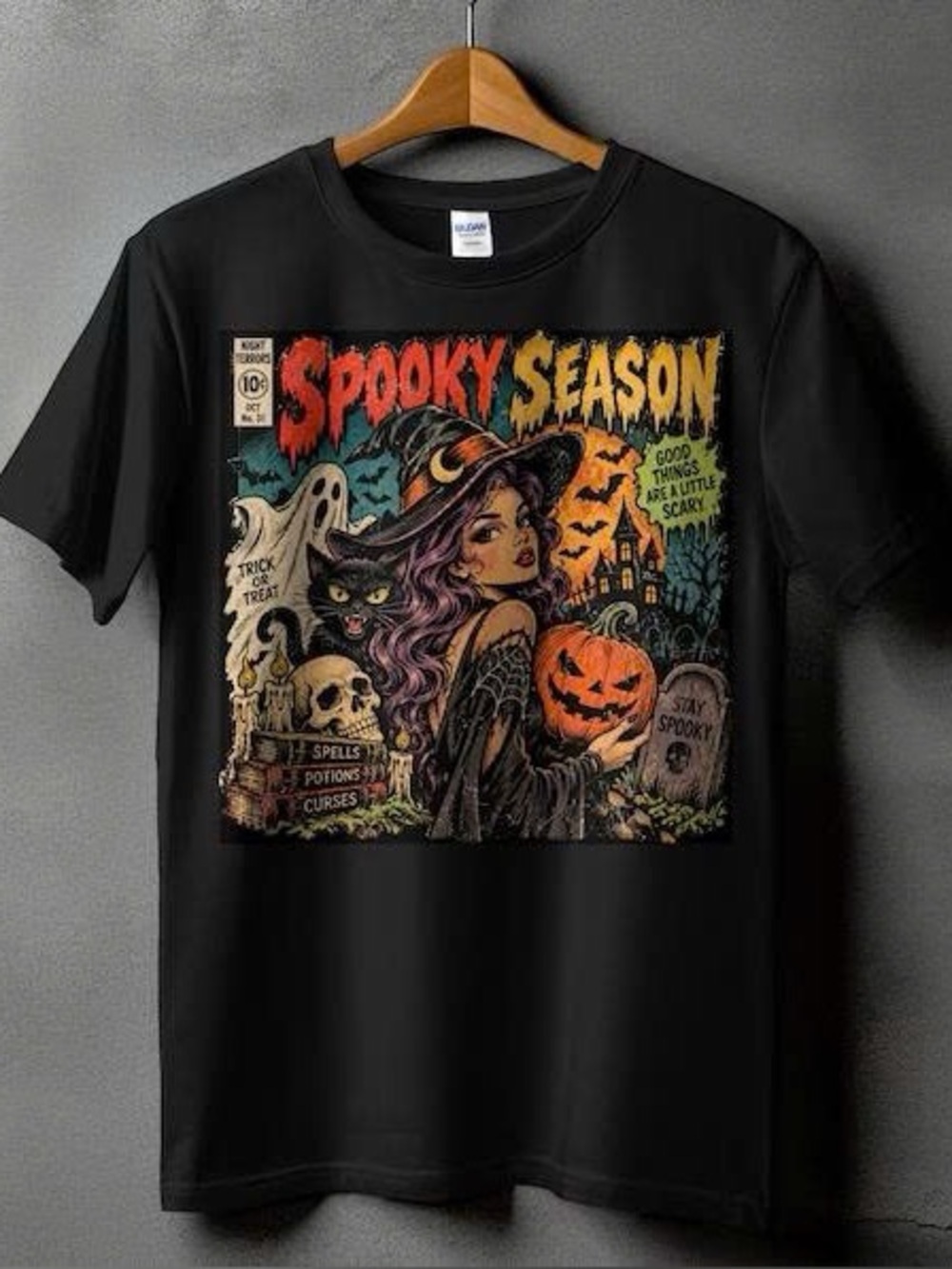 Spooky Season Halloween Costume T-Shirt - Black